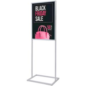 Showdown-Displays Kundenstopper Dekor Click A1, 38 mm Profil, doppelseitig, silber