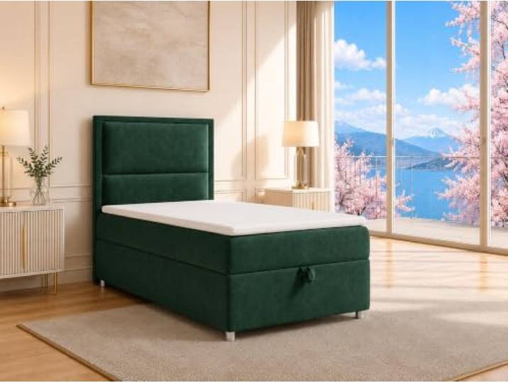 Best For Home Boxspringbett Trinity k-11 mit 7-Zonen Bonell-Federkernmatratze Boxspringbett 80x200 Boxsprintbett mit Matratze Und Stauraum Polsterbett 80x200 - Lieferung bis Bordsteinkante