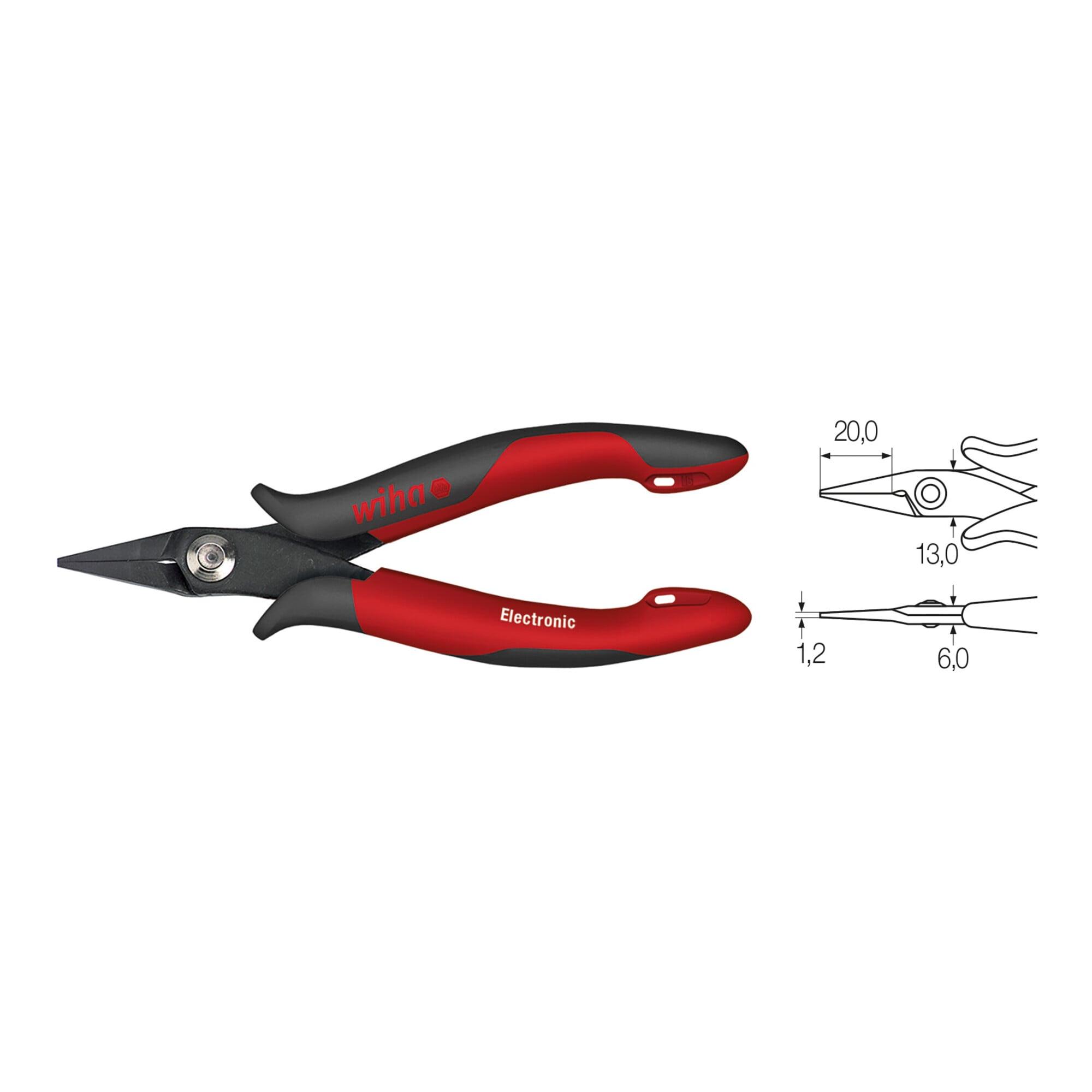 Wiha Spitzzange Electronic schmaler, kurzer Kopf gerade Form 150 mm (26801)