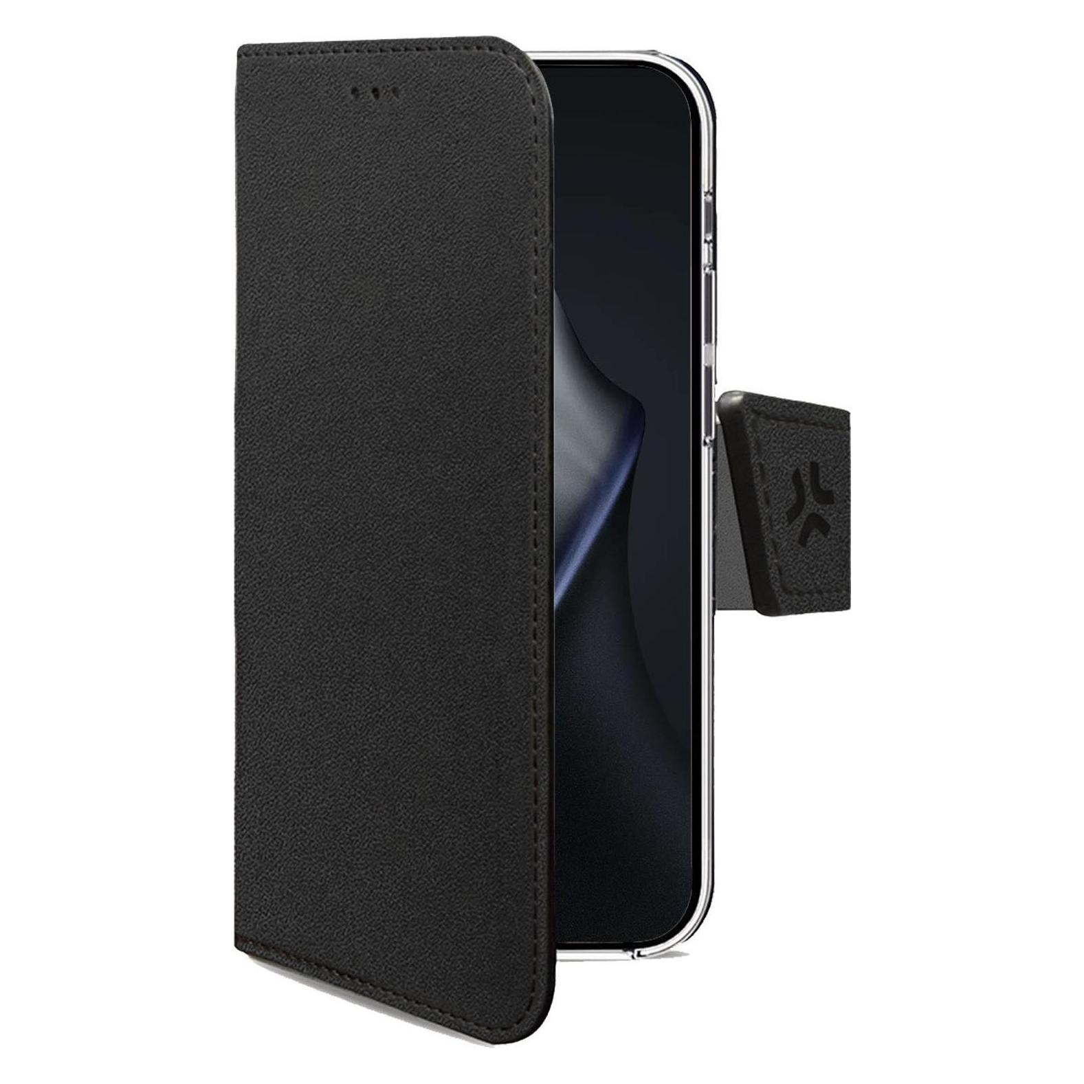 Celly Buchhülle aus Kunstleder, schwarz, mit Taschen (Xiaomi 15T) (WALLY1155)