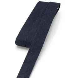 buttinette Schrägband "Jeans", marine, Länge: 5 m