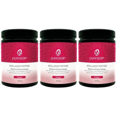 pureSGP Kollagen Peptide x3 3x300 g Pulver