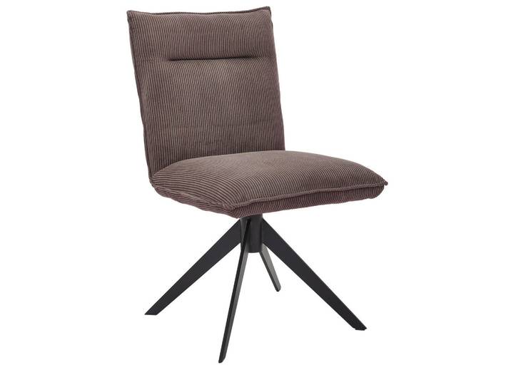 Stuhl, Taupe, 47x87x62 cm, Textil & Metall, 360° Drehbar, Modern, Johann-Jakob