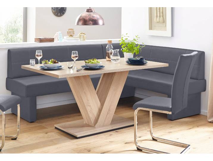 Eckbank HOME AFFAIRE, grau, B:162cm H:89cm T:222cm, Sitzbänke, Eckbank