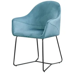 ESSZIMMERSTUHL ZINA Blau Webstoff
