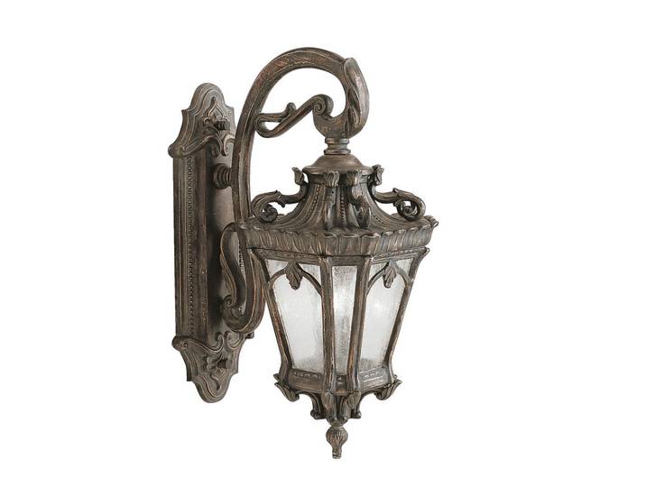 Elstead Lighting Aussenwandleuchte, Dunkelbraun, Metall, Glas, 37.5x61x25.4 cm, RoHS, Lampen & Leuchten, Aussenbeleuchtung, Aussenleuchten