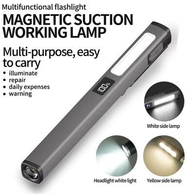 Uplift Picks Rechargeable Magnetic COB Pen Light For Work Camping And Repairs Rechargeable Magnetic COB Pen Light For Work Camping And Repairs