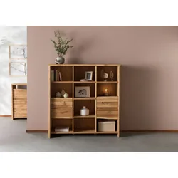 Bücherregal Wildeiche 142x45x147 natur geölt PURE OAK #110