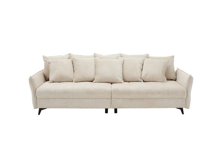 Ambia Home Bigsofa, Natur, Metall, 4-Sitzer, Füllung: Schaumstoff, 282x94x127 cm, Rücken echt, Wohnzimmer, Sofas & Couches, Sofas, Bigsofas
