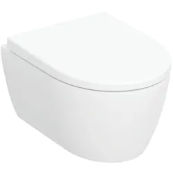 Geberit iCon Wand-Tiefspül-WC Set 502381001 36x49cm, verkürzte Ausladung, geschlossene Form, rimfree, mit WC-Sitz, weiß