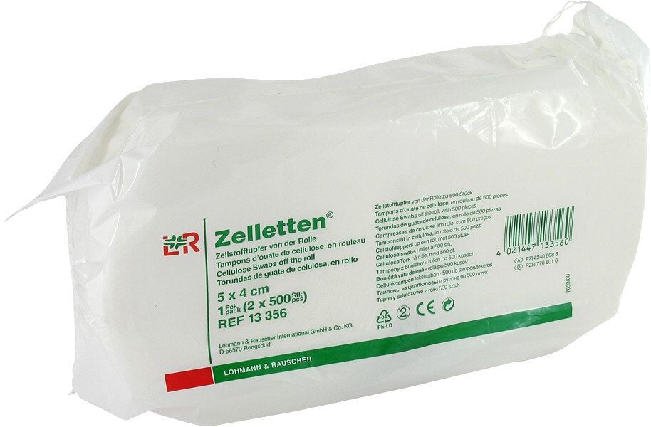 Zelletten Tupfer 4x5 cm unsteril Rolle
