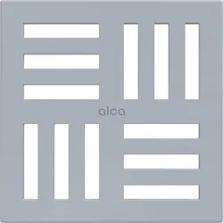 AlcaDrain Design Rost  102×102 mm Grau für Bodenablauf