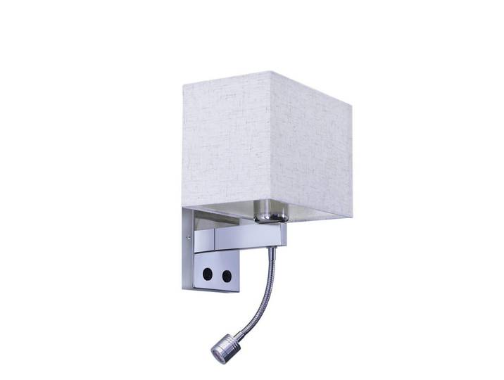 ZMH Led-Wandleuchte Glowster 36/17/20 cm, Silberfarben, Metall, LED integrated, 17x20x36 cm, Lampen & Leuchten, LED Beleuchtung, LED-Wandleuchten
