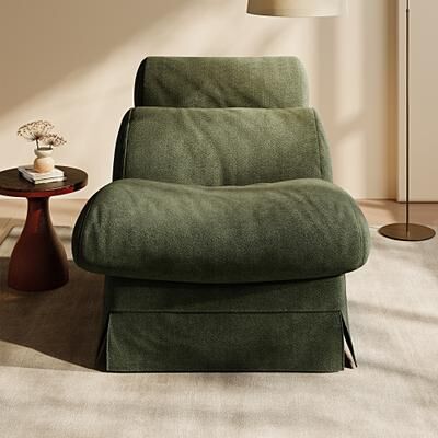 Kodotan sofa Minimalist Accent Chair with Solid Wood Frame, Soft Medium-Firm Chenille Upholstery, Ideal for Living Room, Bedroom