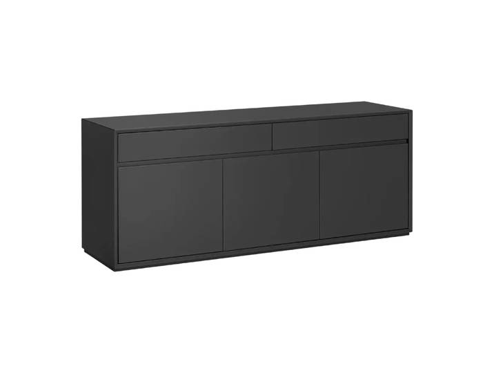 Sideboard Frame, Johann Jakob, dunkelgrau, Holzwerkstoff