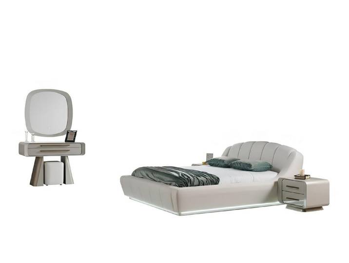Xlmoebel Beistelltisch Beige Beistelltisch im modernen Design – Praktisch für Ihr, Made in Europa