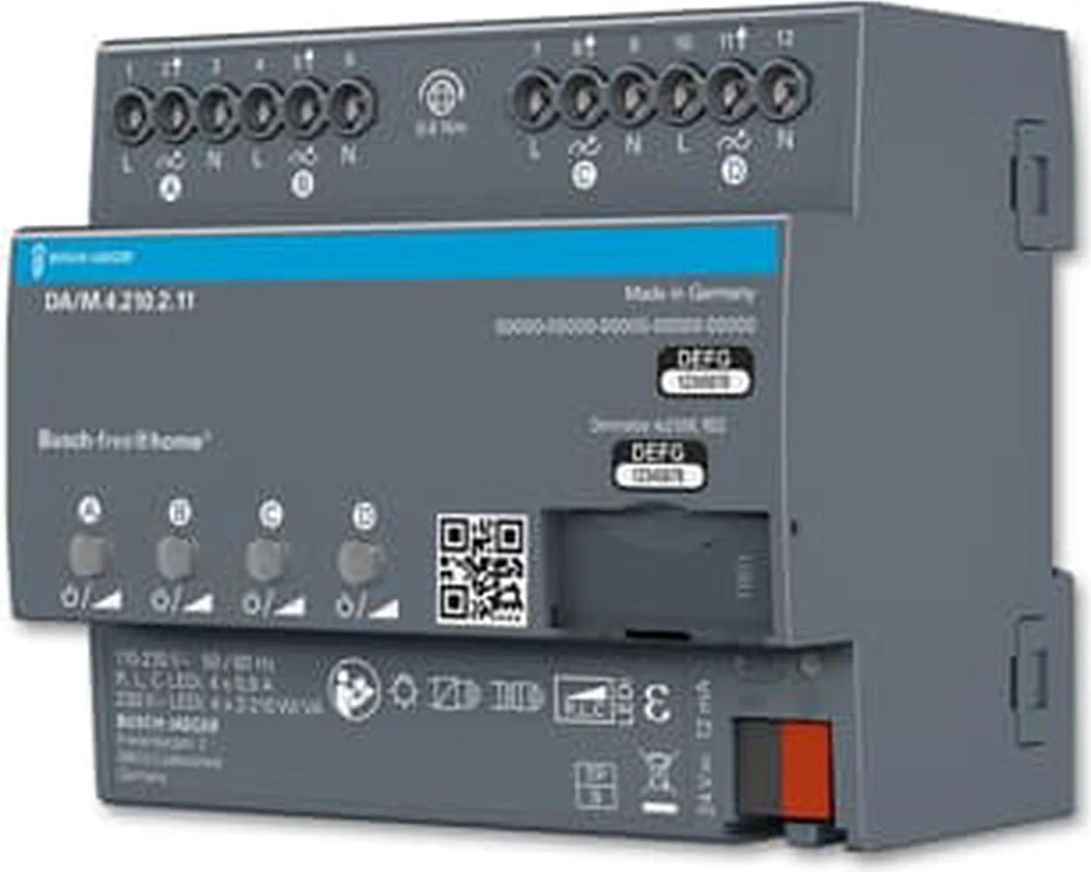 Busch-Jaeger DA/M.4.210.2.11, Grau, DIN-Schiene, 4 Lüfter, IP20, 110 - 230 V, 50/60 Hz
