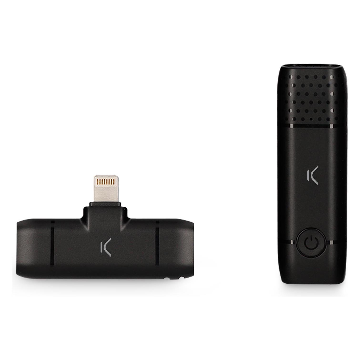 KSIX Wireless Microphone For Smartphones Lightning Black (BXMICWL)