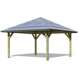 Karibu 4-Eck Premium Pavillon Holm 1 kesseldruckimprägniert inkl. gratis H-Pfostenanker