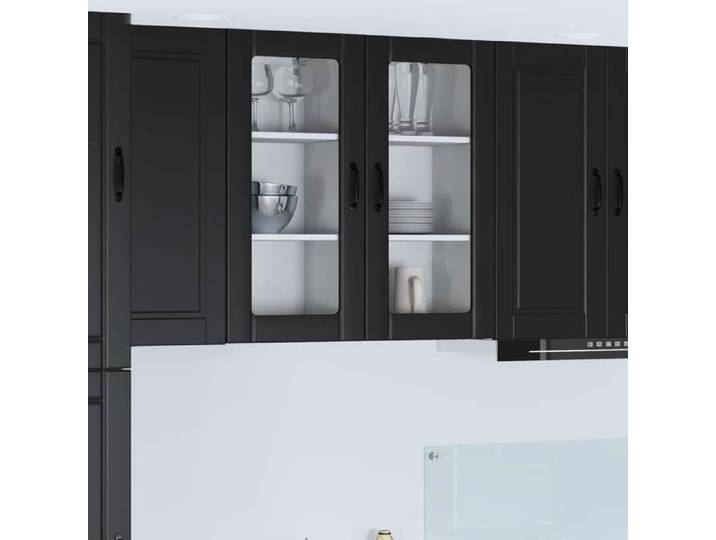 1pc Noir Armoire base/Caisson de cuisine - Magnifique Armoire de cuisine Noir 40x31x80cm - Bois d'ingénierie CL8024952