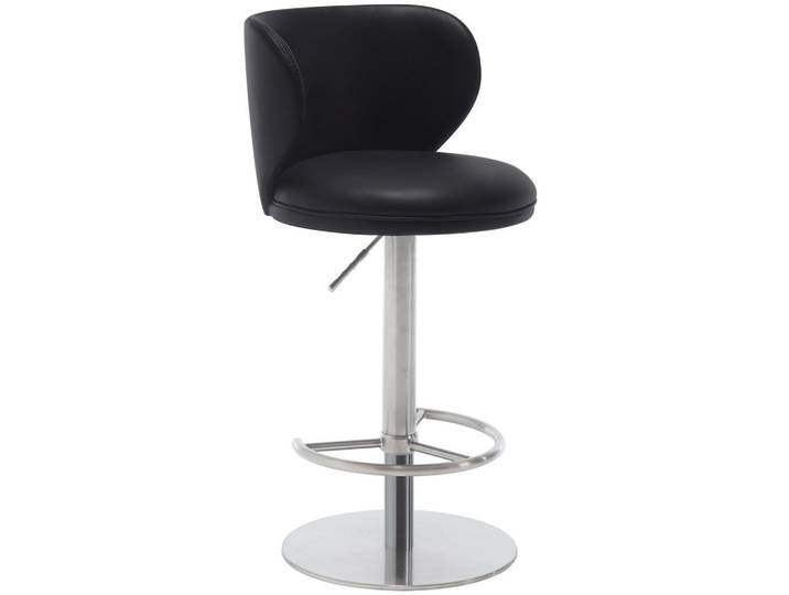 ComfortXL Barhocker De-36413 höhenverstellbar mit 360°-Drehung Schwarz, Metall, 52.5x116x52.5 cm, Esszimmer, Barmöbel, Barhocker