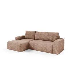 ECKSOFA Romeo 3 Sitzplätze Hellbraun