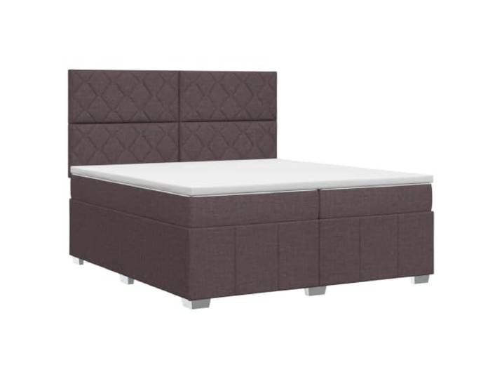RJPLMFV Boxspringbett mit Matratze, Dunkelbraun, 200 x 200 cm Verstellbarer Kopf, 78 – 88 cm, Taschenfedern, waschbarer Bezug, Holz