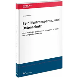 Beihilfentransparenz und Datenschutz, Fachbücher von Benedict Kreitz