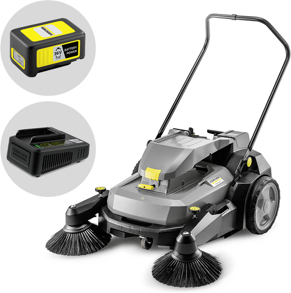 Karcher KM 70/30 C Bp 2SB - Balayeuse à batterie avec bac de ramassage - 36V 2.5Ah