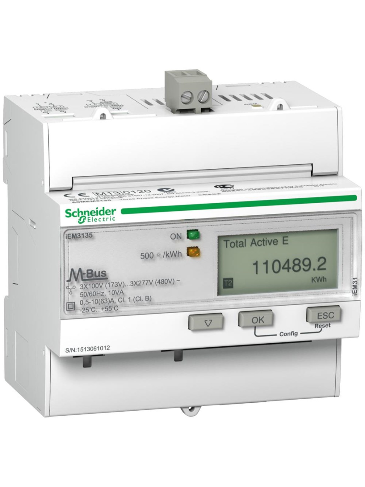 Schneider Electric Kwh meter 63a 3p+n 63a mbus mid