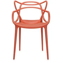 Kartell Stuhl Masters rostbraun rot, Designer Philippe Starck, 57x84x47 cm