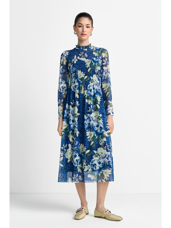 Rich & Royal Kleid in Blau/ Grün - XS