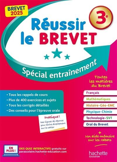 Fabienne Ottevaere - Réussir le brevet 3e : spécial entraînement : brevet 2025 - Preis vom 15.10.2026 23:06:25 h