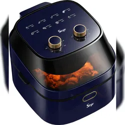 Sirge Turbo-Luftfritteuse zum Kochen ohne Öl und Fett, max. 1500 Watt