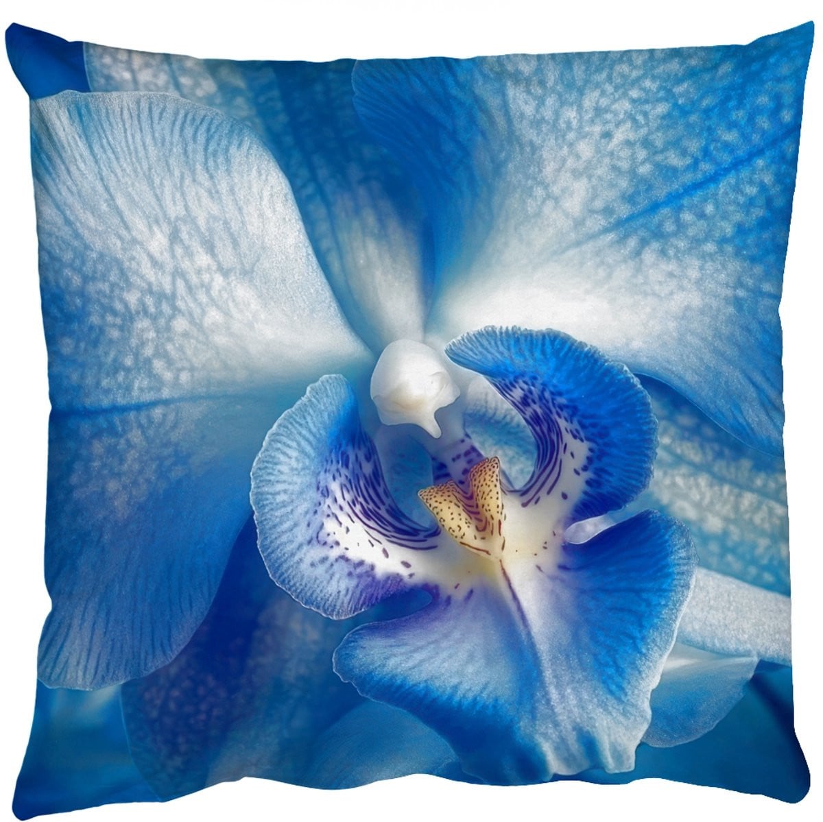 PillowMonkey Sierkussen Orchidee Blauw 40 x 40 cm
