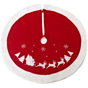 Heitmann-Deco Weihnachtsbaum-Decke 82650, 90 cm Ø, rot / weiß