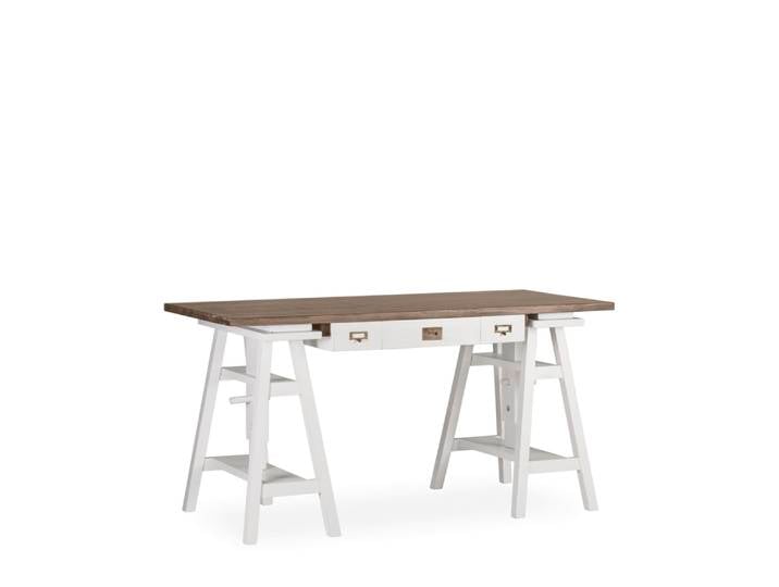 Bureau réglable en bois blanc L 150 cm