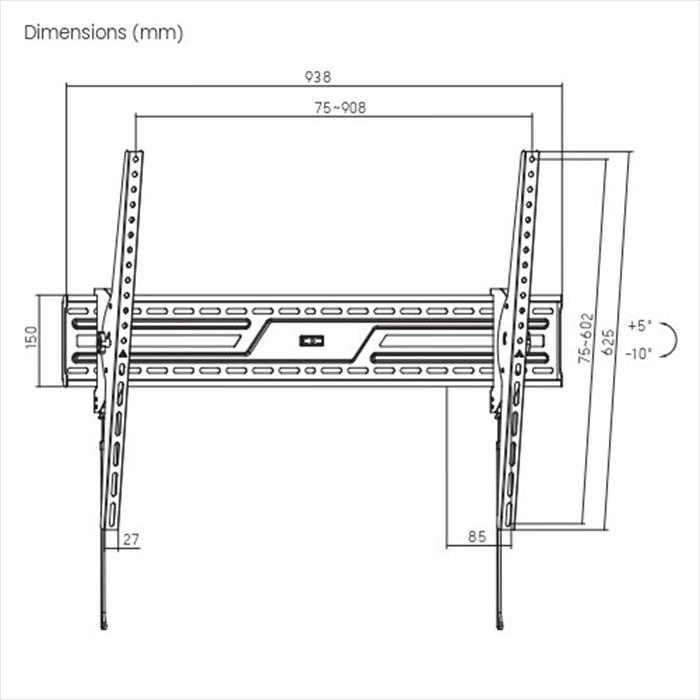 MUNARI Supporto Tv Sp788-nero