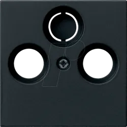 GIRA55 COAX SW - Abdeckung für Koaxial-Antennensteckdose schwarz matt