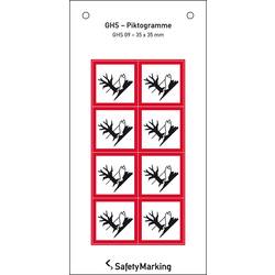 SafetyMarking 30.B1045 GHS-Gefahrenpiktogramm 09 Umwelt Folie selbstklebend (B x H) 35 mm x 35 mm 8 St.