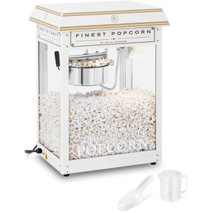 Royal-Catering Popcornmaschine RCPS-WG1, Zubereitung mit Öl, Antihaftbeschichtung, 5 kg / Stunde, Edelstahlkessel, 1500 W