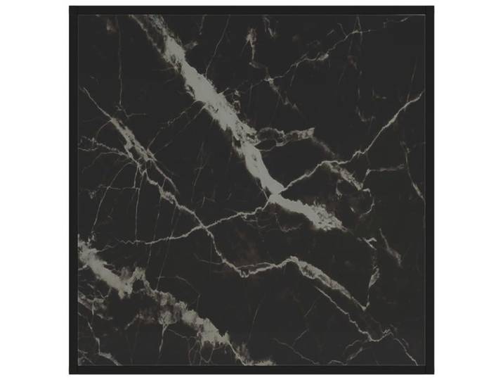 BESTLIFE Table basse Noir 80x80x35 cm Verre trempé avec manuel de montage（44227786）VIDAXL