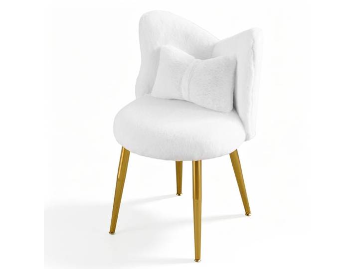 Tabouret de maquillage tabouret de bureau chaise de salle à manger tabouret rembourré Blanc