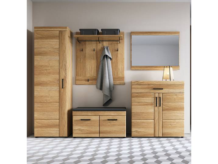 Garderobenpaneel 93 x 101 x 33cm Braun