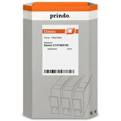 Prindo, Druckerpatrone, kompatibel mit Epson T46S1 SchwarzFoto (BK)