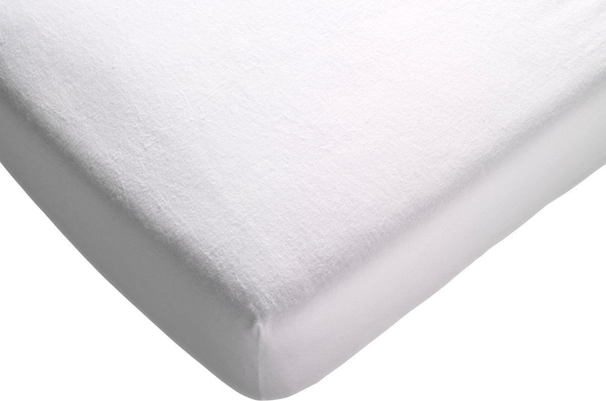 Polydaun Molton Hoeslaken voor Splittopper, Wit, 160 x 200 cm