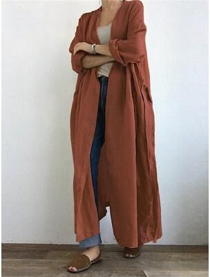 LightInthebox Women's Trench Coat Long Coat Fall Open Front Jacket with Belt Winter Windproof Outerwear with Pocket Comfortable Fashion Outerwear Long Sleeve Spring Black S