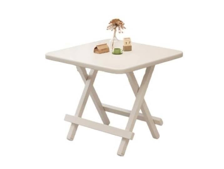 Faltbarer Esstisch 100cm Weiß X-Gestell ausziehbar für Küche Büro Kompakte Möbellösung für begrenzte Flächen. Aufbewahrbar durch Klappmechanik. Stabiles(Weiß,23.6x23.6x29in)
