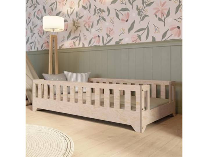 Crazy Pine Kinderbett Crazy Alfa 200x90 cm - Natur, Einstieg Kurze Seite