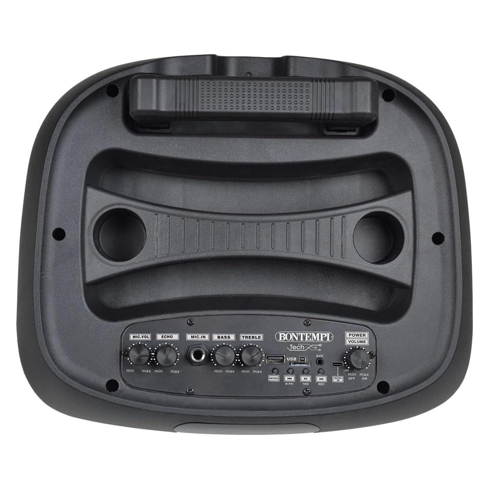 Bontempi Trolley PRO Amplificatore Wireless con 2 Microfono Wireless, equalizzatore e funzione TWS (62749498)